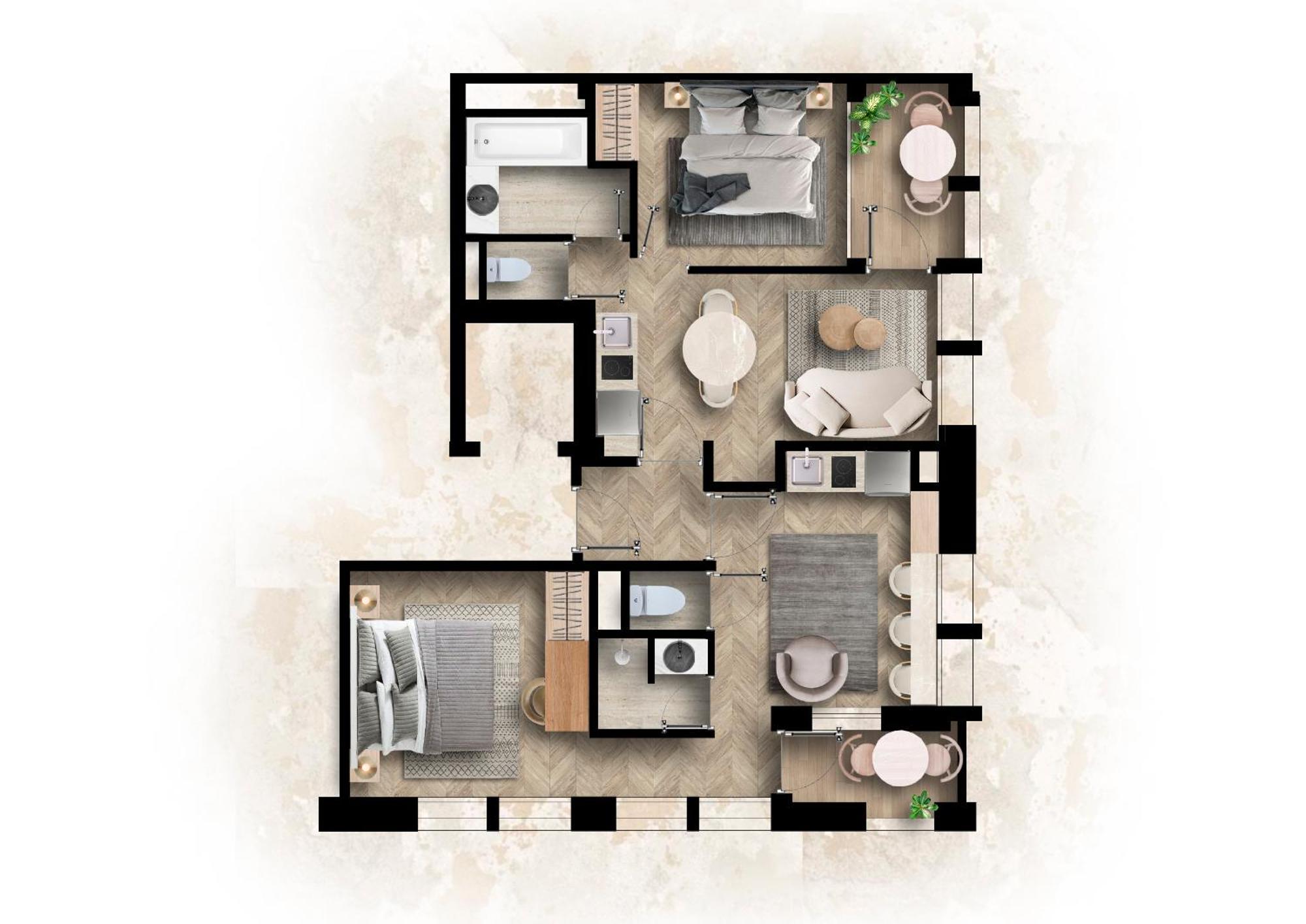 Appartement Familial 2 Chambres