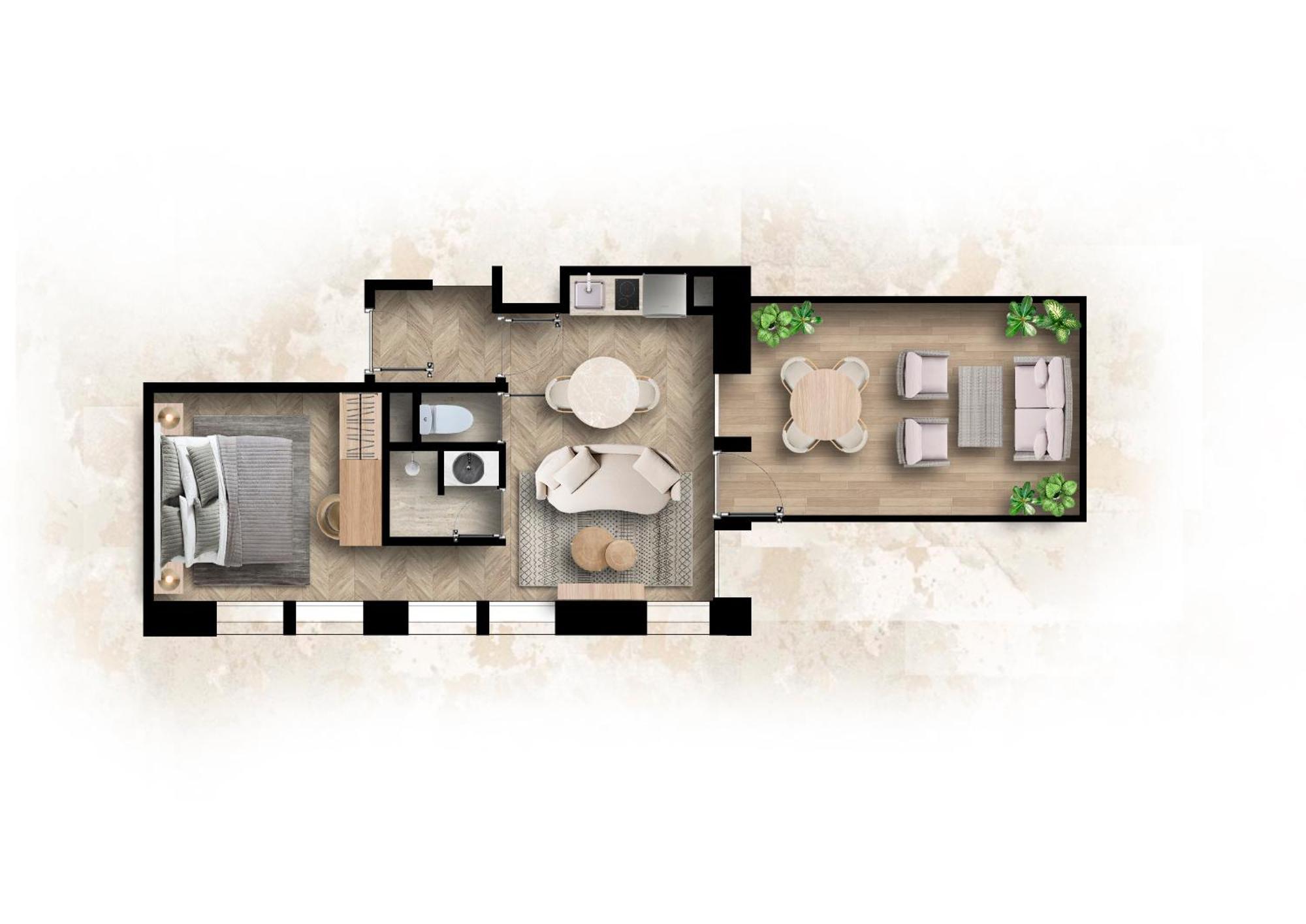 One-Bedroom Apartment with Terrace,1604397622:JPEG